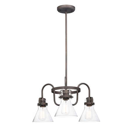 Maxim Lighting Seafarer 3-Light 21.5" Wide Oil Rubbed Bronze Chandelier 26116CDOI